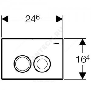 Кнопка для инсталляции Delta 21 хром матовый Geberit 115.125.46.1