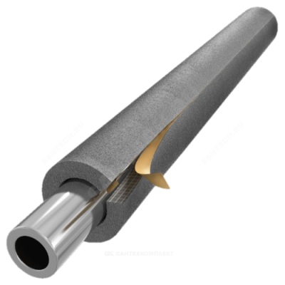 Трубка вспененный полиэтилен SUPER SK 35/9 L=2м Тмакс=95°C самоклеящаяся серый Energoflex EFXT035092SUSK