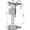 Арматура для бачка наливная боковое подключение Alca Plast A150-1/2"