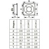 Накладка торцевая D125 160х160 пластик Эра 1616Ф12