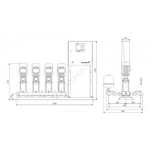 Установка повышения давления Hydro MPC-S 4 CR3-7 Grundfos 95044675