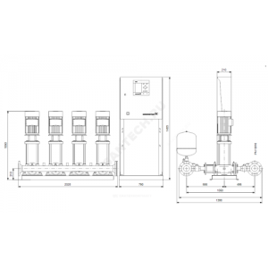 Установка повышения давления Hydro MPC-S 4 CR45-2 Grundfos 95044861