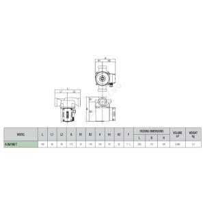 Насос циркуляционный с мокрым ротором A 50/180 XM PN10 1х230В/50Гц DAB 505802041