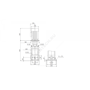 Насос многоступенчатый вертикальный CRN10-07 A-CA-G-E-HQQE PN25 3х380-415В/50 Гц Grundfos 96501304