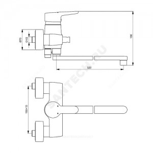 Смеситель для ванны с душем CONNECT BLUE одноручный Ideal Standard B9923AA