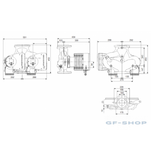 Насос циркуляционный Grundfos MAGNA3 D 100-100 F 450 1x230V PN10