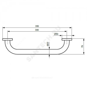 Поручень прямой 300 мм IOM Ideal Standard A9126AA