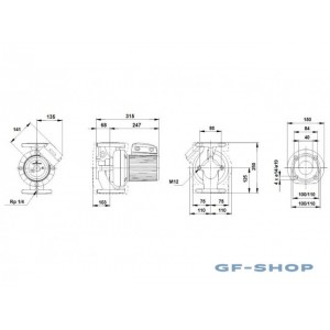 Насос циркуляционный Grundfos UPS 40-60/2 F B