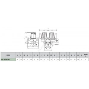 Насос циркуляционный с мокрым ротором DPH 150/280.50 T PN10 сдвоенный 3х230-400В/50Гц DAB 505938622