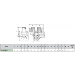 Насос циркуляционный с мокрым ротором DPH 120/250.40 T PN10 сдвоенный 3х230/400В 50Гц DAB 505917622