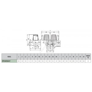 Насос циркуляционный с мокрым ротором DPH 60/250.40 T PN10 сдвоенный 3х230-400В/50Гц DAB 505914622