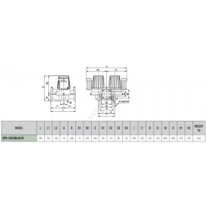 Насос циркуляционный с мокрым ротором DPH 120/280.50M сдвоенный DAB 505937002