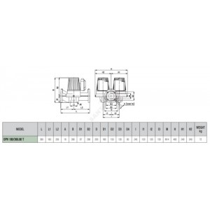 Насос циркуляционный с мокрым ротором DPH 180/360.80 T PN10 сдвоенный 3х230-400В/50Гц DAB 505979122