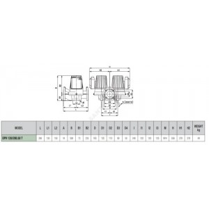 Насос циркуляционный с мокрым ротором DPH 120/280.50 T PN10 сдвоенный 3х230-400В/50Гц DAB 505937622