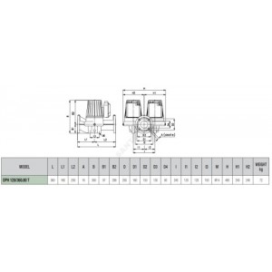 Насос циркуляционный с мокрым ротором DPH 180/340.65 T сдвоенный DAB 505959622