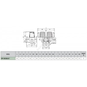 Насос циркуляционный с мокрым ротором DPH 180/280.50 T230/400/50 сдвоенный DAB 505939622