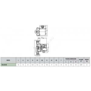 Насос циркуляционный с мокрым ротором VA 35/130 PN10 1х230В/50Гц DAB 60182186H