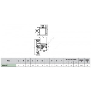 Насос циркуляционный с мокрым ротором VA 65/180 X PN10 1х230В/50Гц DAB 60182167H (60112988)