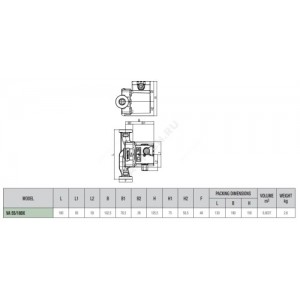 Насос циркуляционный с мокрым ротором VA 55/180 X PN10 1х230В/50Гц DAB 60182170H (60112957)