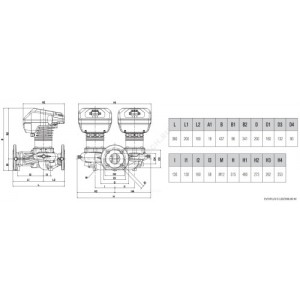 Насос циркуляционный с мокрым ротором EVOPLUS D 120/360.80 M PN16 1х220-240В/50 Гц DAB 60151025