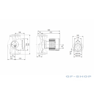 Насос циркуляционный Grundfos MAGNA3 65-80 F N 340 1x230V PN6/10