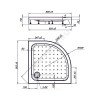 Поддон акрил полукруг Nova Neo 900х900х150 с противоскользящим покрытием Мирсант УТ000040703