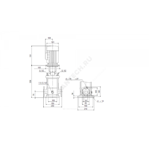 Насос многоступенчатый вертикальный CRN5-4 A-FGJ-G-E-HQQE PN16/25 3х220-240/380-415В/50 Гц Grundfos 96517183