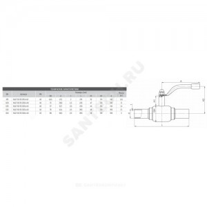 Кран шаровой сталь Ballomax КШТ 60.112 Ду 15 Ру40 п/привар полнопроходной BROEN КШТ 60.112.015.А.40