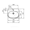 Умывальник подвесной TESI 55 белый Ideal Standard T352301