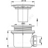 Сифон для поддона 1 1/2"x90 h=84мм слив крышка D=115мм Alca Plast A49CR