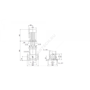 Насос многоступенчатый вертикальный CR15-10 A-F-A-E-HQQE PN16 3х380-415/660-690В/50 Гц Grundfos 96501901