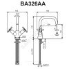 Смеситель для умывальника серия ART двуручный Vidima BA326AA