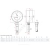 Термоманометр ТМТБ-41Р.3 радиальный Дк100 1,6МПа L=100мм G1/2" 150С Росма 00000002376