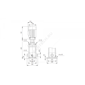 Насос многоступенчатый вертикальный CRT 8-5 A-P-A-E-AUUE PN25 3х380-415В/50 Гц Grundfos 96117226