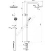 Система душевая серия BALANCE без смесителя, верхний душ, шланг и лейка Vidima BA274AA .