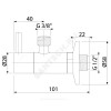 Вентиль для подключения смесителя с фильтром 1/2"x3/8" Alca Plast ARV001-ANTIC