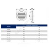 Решётка вентиляционная алюминий D 350 серый Эра 31,5РКМ