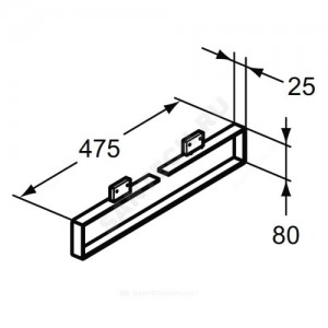 Полотенцедержатель 475 мм с крепежом ADAPTO CUBO Ideal Standard U8615AA