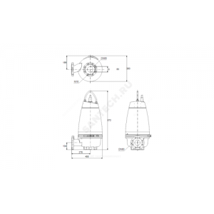 Насос канализационный SEV 80.80.60.2.51D Grundfos 96047845