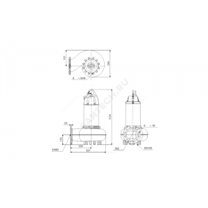 Насос канализационный SEV.80.80.130.2.52H.C.N.51D.A Grundfos 99774605