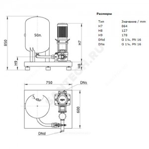 Установка для системы пожаротушения CO 1 Helix First V 402/J-ET-R Wilo 2450534