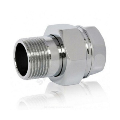 Соединитель латунь хром американка Ду 40 (1 1/2") прямой ВР/НР R18 Giacomini R18X007