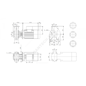 Насос консольно-моноблочный NB65-200/189 A-F2-A-BAQE PN16 3х220-240/380-415В/50 Гц Grundfos 97839430