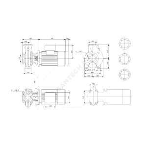 Насос консольно-моноблочный NB100-315/301 A-F2-A-BAQE PN16 3х380-420/660-725В/50 Гц Grundfos 98305376