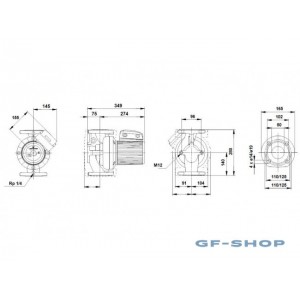 Насос циркуляционный Grundfos UPS 50-185 F