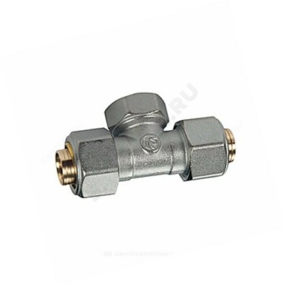 Тройник МП латунь хром обжим Дн 20х3/4"х20 ВР R566AM Giacomini R569MX061