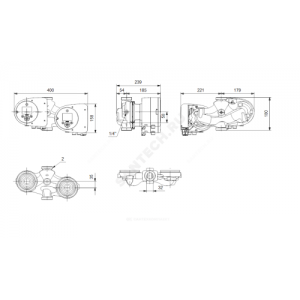 Насос циркуляционный с мокрым ротором MAGNA3 D 32-100 PN10 сдвоенный 1х230В/50 Гц Grundfos 97924452