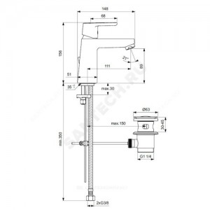 Смеситель для умывальника VITO Grande Ideal Standard B0455AA