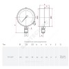 Манометр ТМ-510Р.00 радиальный Дк100мм 0-0,25 МПа G1/2" Росма