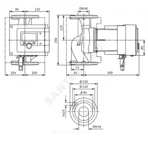 Насос циркуляционный с мокрым ротором Stratos MAXO 40/0,5-12 PN16 1х230В/50 Гц Wilo 2186272